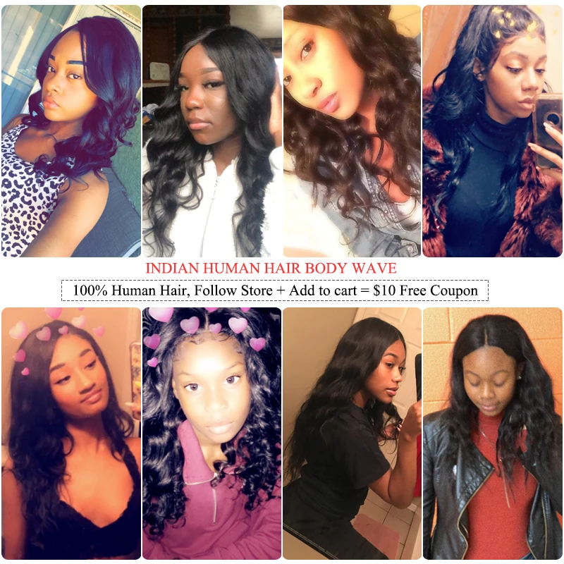 Queen Hair Products Indian Human Hair Body Wave Bundles Deal 8 to 28 Virgin Human Raw Weaves No Tangle