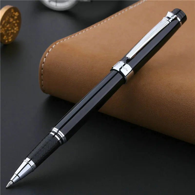 only pen silver clip Пикассо 917 роллербол ручка глянцевый черный Канцтовары Школьные и офисные принадлежности занятия каллиграфией письменная ручка, выбор коробки - Цвет: only pen silver clip