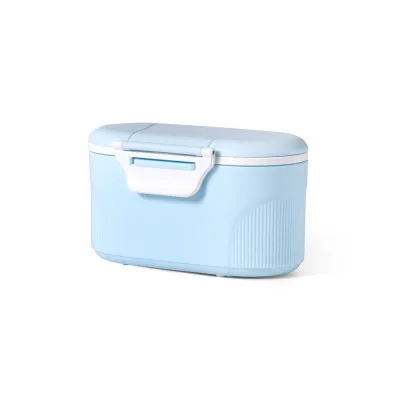 Blue Small Size Младенцы молоко порошок контейнер портативный формула для хранения продуктов диспенсер Младенцы герметичная коробка с ложкой Портативный выход Большой хранения - Цвет: Blue Small Size