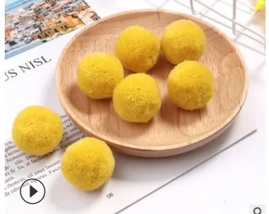 015 50 шт./пакет с кашемиром и мехом низкие помпонами искусственный аксессуары Hairball 3 см декоративными помпонами с меховыми помпонами для вязаные шапочки - Цвет: 015
