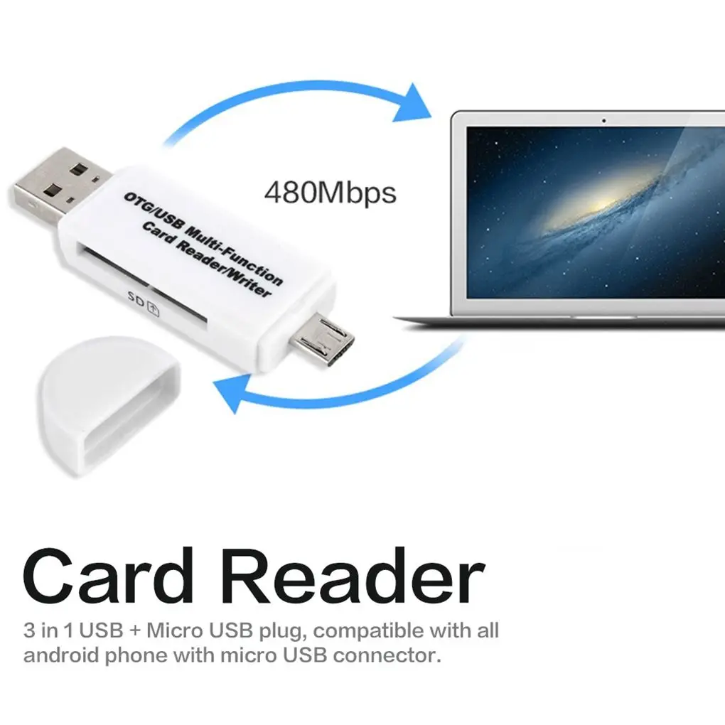 OTG сотовый телефон камера кард-ридер TF SD карта к USB micro USB 2 в 1 адаптер высокоскоростной ABS пластик