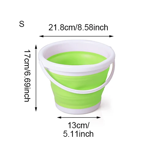 Креативное портативное Силиконовое складное ведро большого размера, экономит место, для рыбалки, кемпинга, автомобиля, ведро, принадлежности для рыбалки - Цвет: 3L