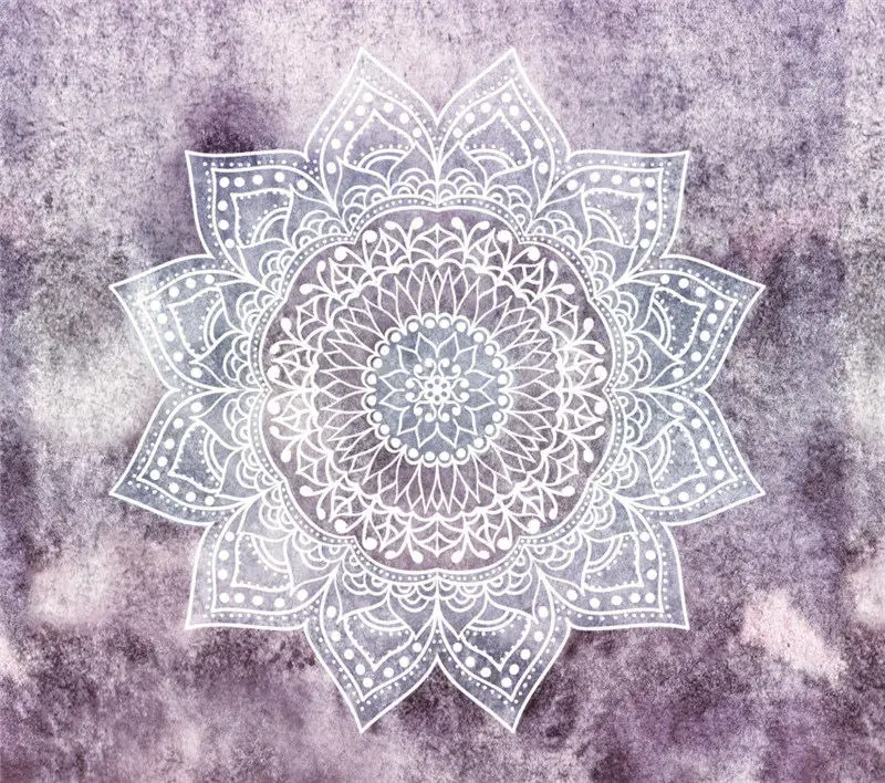 Hot Retro Gray Mandala Pattern Hanging Tapestry Soft Livingroom Wall Tapestry Home Art Polyester Tapestry Floor Carpet - Color: B