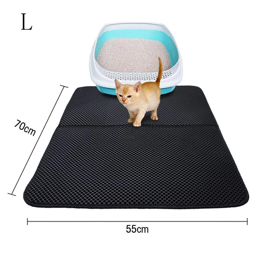 DREAMSOULE-Cat-Litter-Mat-EVA-Double-Layer-Cat-Litter-Trapper-Mats-with-Waterproof-Bottom-Laye