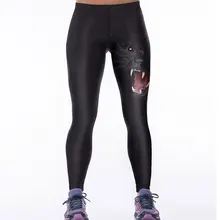 Женские леггинсы, трико для фитнеса, женские эластичные леггинсы с высокой талией, 3D черные леггинсы с высокой талией