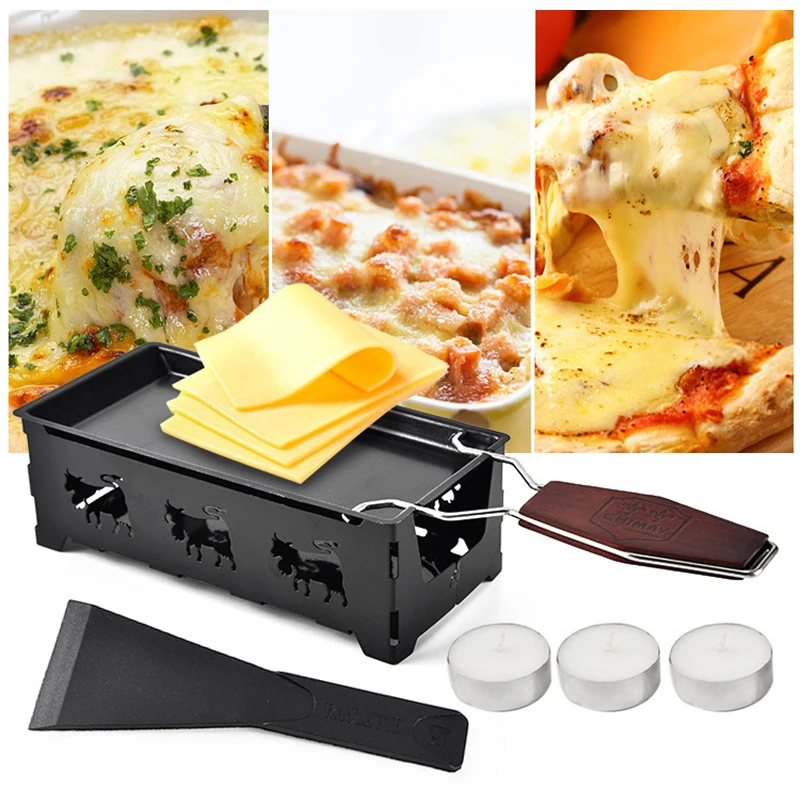 Антипригарная металлическая сковорода для сыра Raclette противень духовки гриль