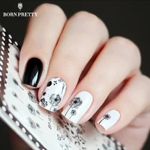 2 моделей/лист летающий Одуванчик ногтей искусство воды передачи наклейки стикер BORN PRETTY BP-W13