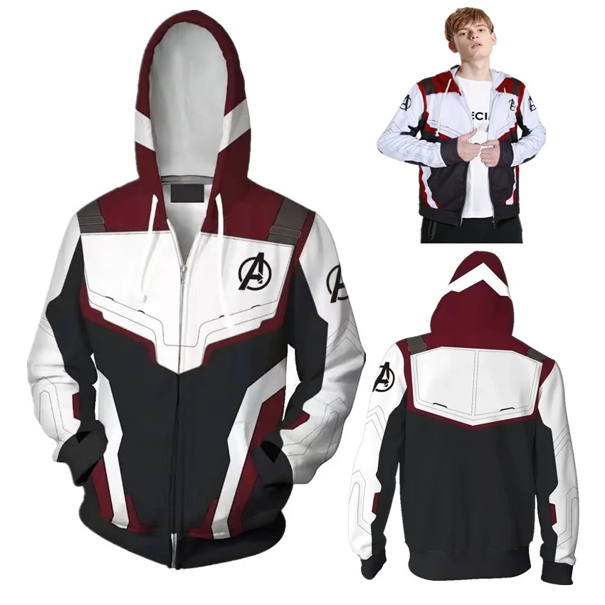 

Cosplay Endgame Advanced Tech Quantum Realm Suits Cosplay Hoodie Down Jacket Woman And Men Hooded Suit