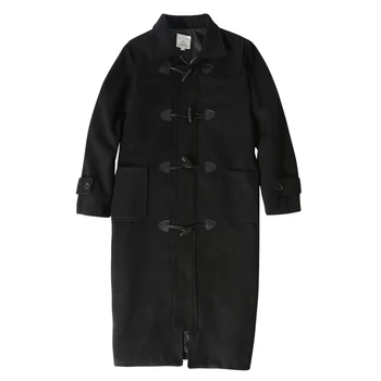 

Men's Wool Coats & Jackets Winter Cashmere Jacket Man Long Section Single Breasted Overcoat Turn-down Collar Casual Woolen Coat