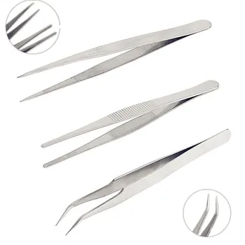 

3Pcs Precision Repair Mounting Tool Set Electronic Stainless Steel Tweezers