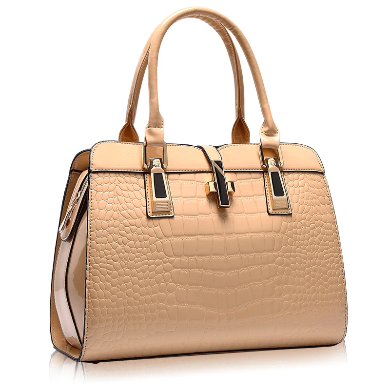 Европейские женские кожаные сумки, PU сумочка, женская сумка, сумки с верхней ручкой, сумка-тоут, высокое качество, роскошная - Цвет: khaki
