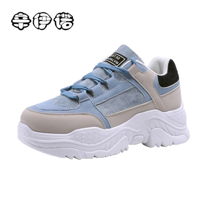 

New Korean Women Fashion Shoes Women's Platform Vulcanize Shoes Breathable Ladies Walking Sneakers Tenis Feminino Casual 35-40
