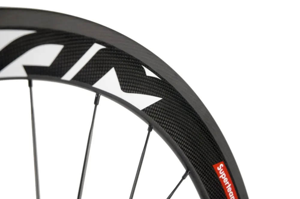 Discount Superteam 50mm carbon wheels 700c clincher 23mm road bike wheelset in glossy finish with powerway hub 3