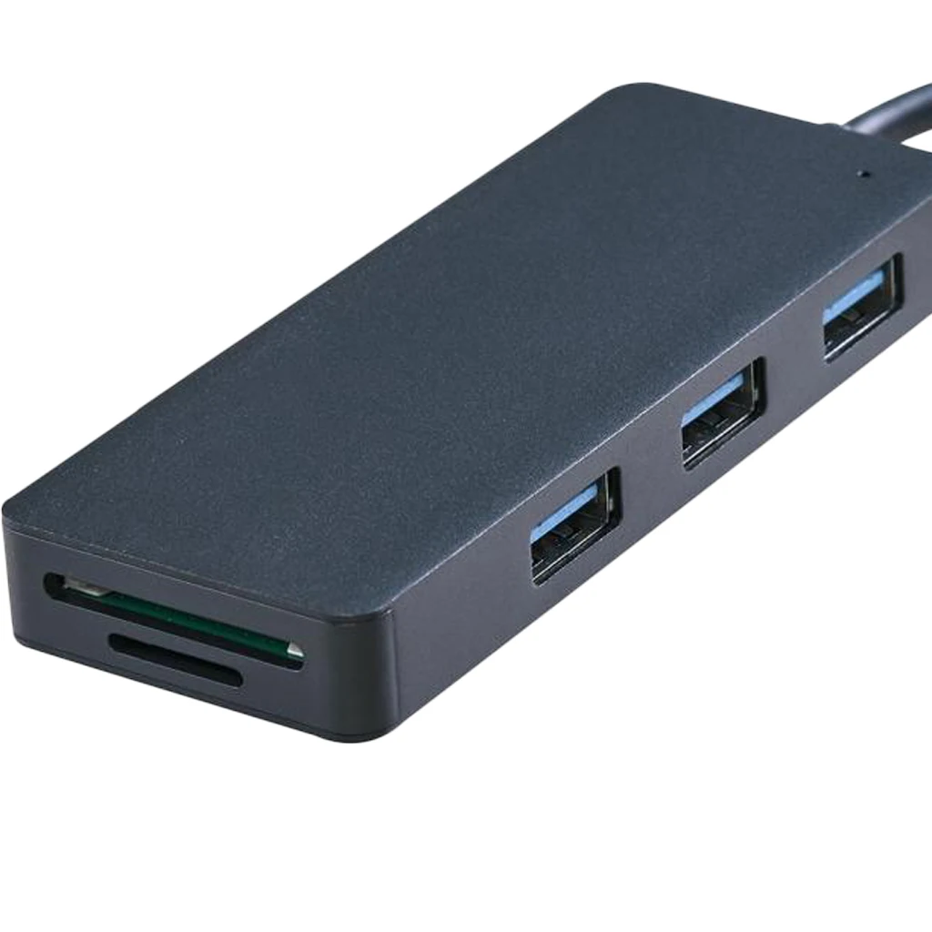 MagiDeal USB C Hub w/3*USB3.0 2*Card Slot Type-C Card Reader for TF 5 Port Type C Combo Hub