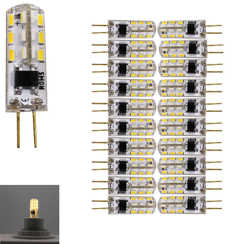 Светодиодный светильник G4 20x точечный лампа 3014 SMD 3 Вт DC12 AC 220 В Замена 30