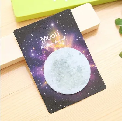 Kawaii Star Planet Sticky Notes Post memo pad для закладка для дневника Times To Do List Stickers планировщик канцелярские принадлежности Школьные принадлежности - Цвет: Moon