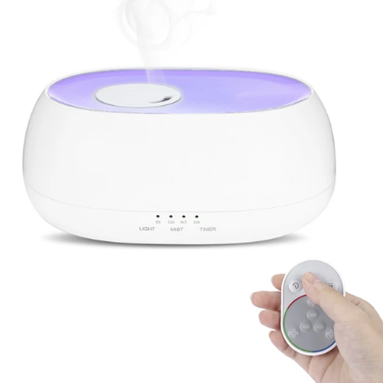 

300ML Capacity Remote Ultrasonic Aroma Air Diffuser Touch Control Aromatherapy Essential Oil Humidifier Colorful Light-White