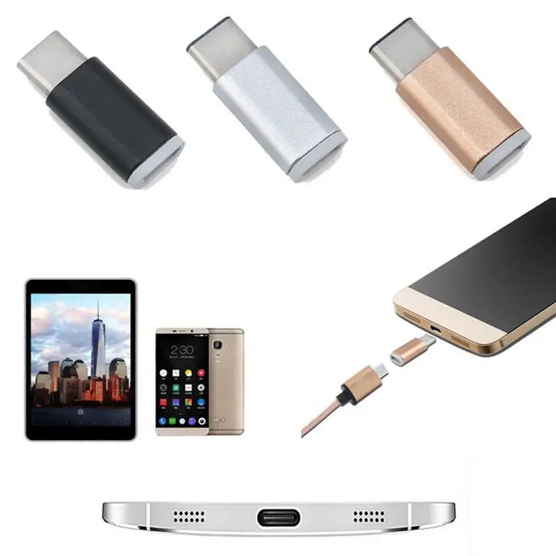 3 шт. Алюминиевый USB 1 type C к Micro V8 адаптер конвертер для Honor 10 9 View V10 LG G7 G6 Q8 V40 V35 V30S V30 +
