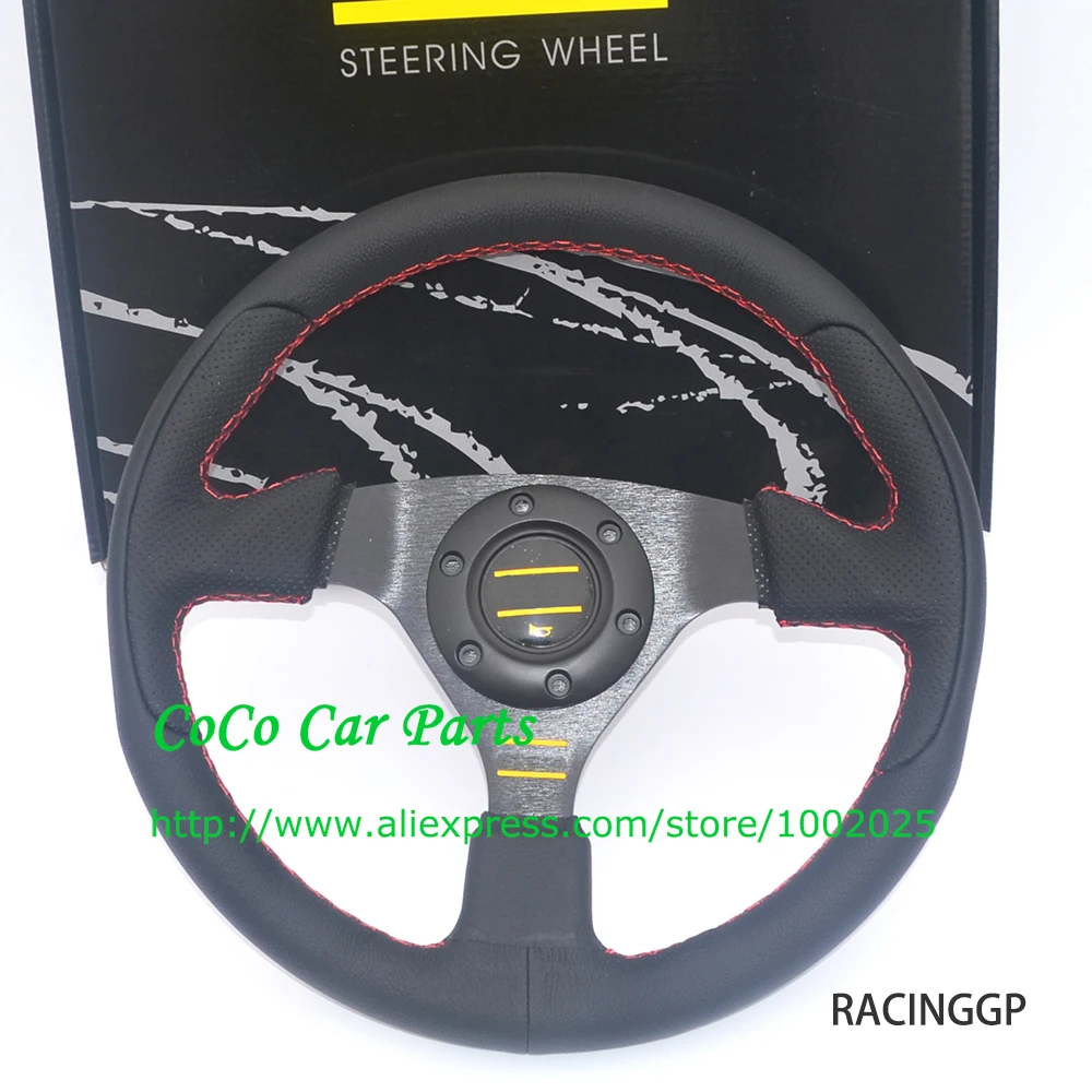 RACINGGP flat leather steering wheel (1)