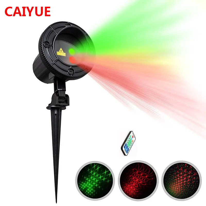 Christmas Lights Outdoor Motion Laser Projector Shower For Home Decorations Red Green Holiday Lighting Fairy Lamp With RF Remote