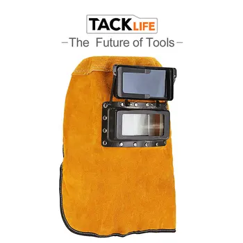 

Tacklife Head-mounted Protective Welding Mask Welding Accessories Yellow Flip Leather Cowhide Welding Mask DIN16