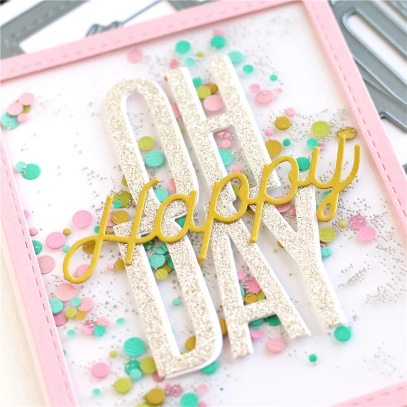 

DiyArts Letter Background Metal Cutting Dies New 2019 for Craft Dies Scrapbooking Album Paper Die Cut Embossing Craft Decor