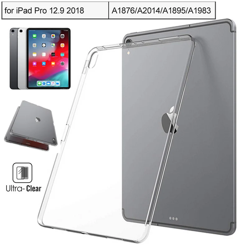 Case for iPad Pro 12.9 2018 3th Soft Silicone Bumper Transparent TPU Rubber Back Cover Protector New case | Компьютеры и офис