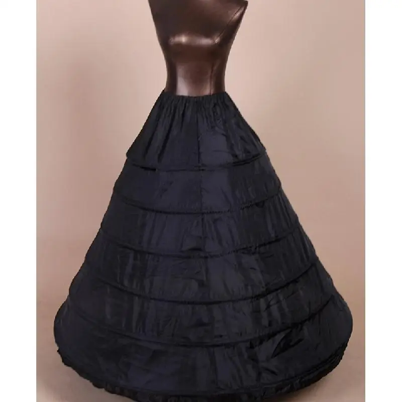 A line Black Petticoats 6 Hoop Renaissance Civil War Costume Victorian