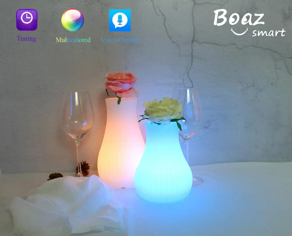 

Bottle Lamp Color Changing RGBW Flower Arrangement decoration Night Light Bottle Table Lamp for Christmas Gift Voice control