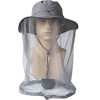 

6 Colors Men Women Outdoor Camping Hat Mosquito Net Mesh Face Protector Insect Outdoor Fishing Cap Camp Equipment