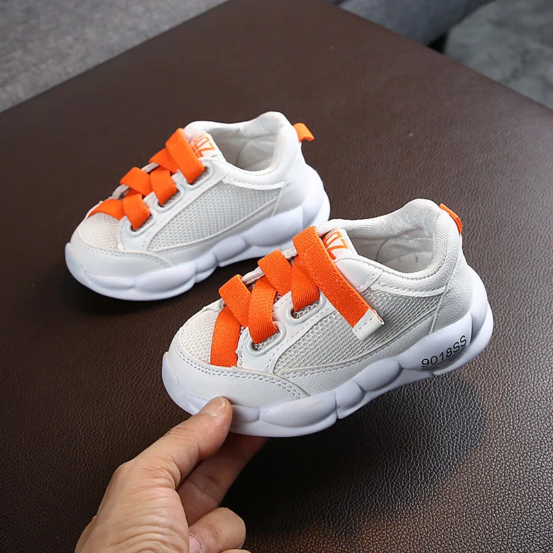 

Children Sports Shoes Boys Girls Spring Damping Outsole Slip Patchwork Breathable Kids Sneakers Child Running Shoes