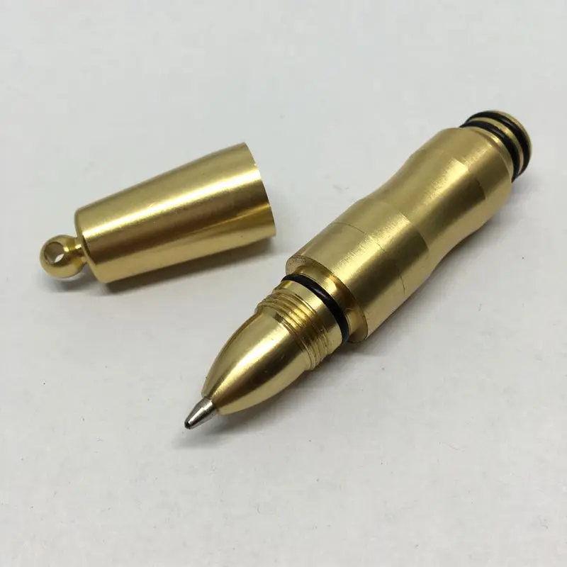 

Writing Tools Portable Pen EDC Solid Brass Pocket Pen Mini Pen Keychain Ballpoint Pen