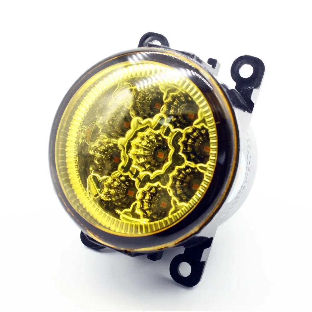 

2pcs Car Styling Round Front Bumper LED Fog Lights DRL Daytime Running Driving Yellow For LAND ROVER FREELANDER 2 LR2 2006-2014