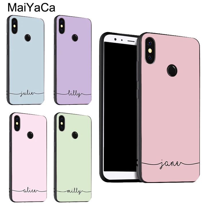 Персональное имя пастельный на заказ для POCO X3 F2 чехол Red mi Note 9 Pro 8 7 8T 9S 9A 9C Mi 10 Lite 9T A3