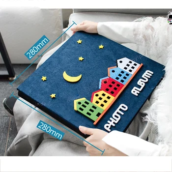 

2019 New Fashion Self Adhesive Manual Cartoon Baby Growth Album 14 Inch Hard Cover Album Family Memory Record Scrapbook Album