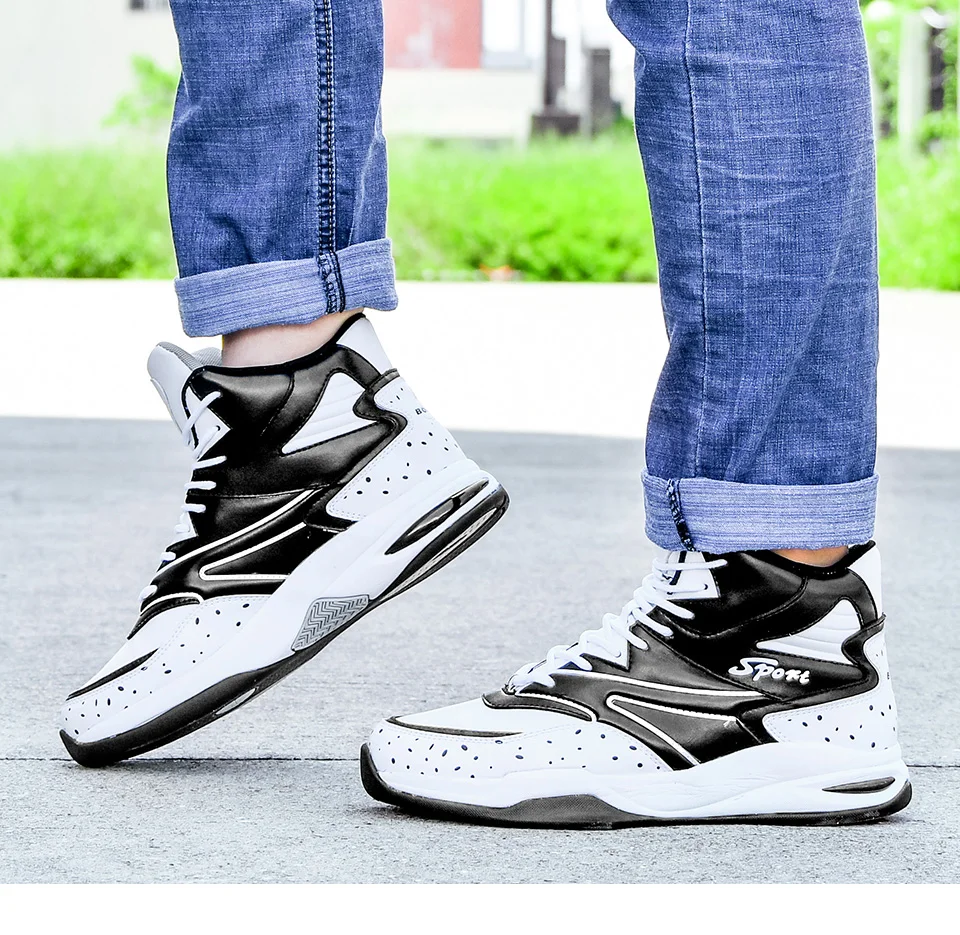 BONA/Новинка; баскетбольные кроссовки для мужчин; профессиональная спортивная обувь на подушке; уличная Мужская Спортивная обувь; удобная беговая Обувь из яловичного спилка