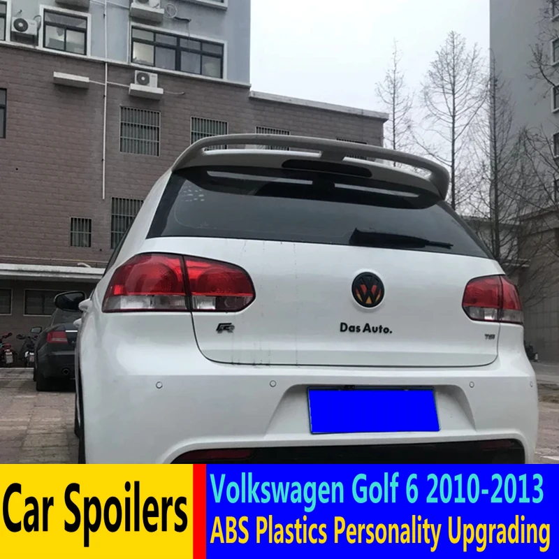

For Volkswagen GOLF 6 Spoiler 20102013 GOLF 6 spoiler High Quality ABS Material Car Rear Wing Primer Color Rear Spoiler