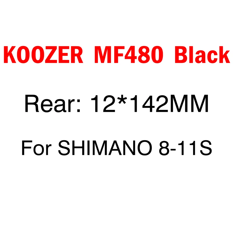 KOOZER MF480 передняя, Задняя Ступица набор 2/4 подшипники 24T трещотка 32 отверстия быстросъемные через ось горный велосипед ступицы для XD - Цвет: Black 12x142mm