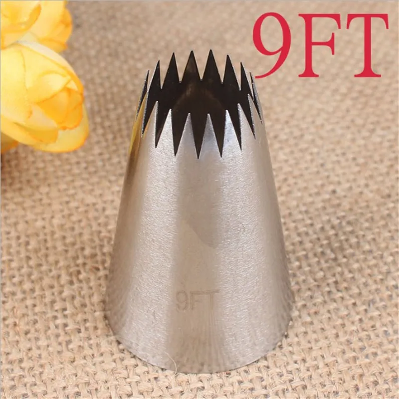 

#9FT Large Size Cake Decorating Pastry Piping Nozzle Icing Tips Bakeware Kitchen Cookies Tools Stainless Steel Cake Tools