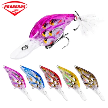 

8PC Ball Crankbait Bass Baits 8cm-3.15"/9.38gg-0.33oz Crank Fishing Lures 8 Color 4# Hook Fishing Tackle DXC002