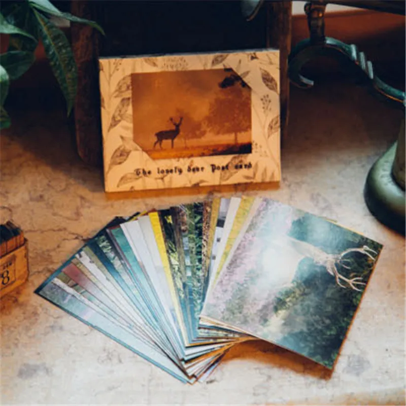 

64sheets/LOT Animal cute fawn Postcard set Postcards/Greeting Card/wish Card/Fashion Gift YH-1073