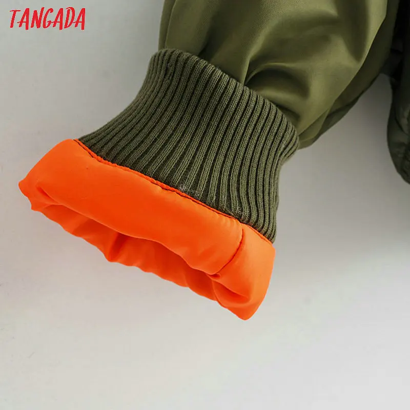 Tangada, модная женская зимняя короткая куртка, на пуговицах, с карманами, стрейч, на талии, с карманами, повседневный стиль, с длинным рукавом, chaquetas mujer QJ23