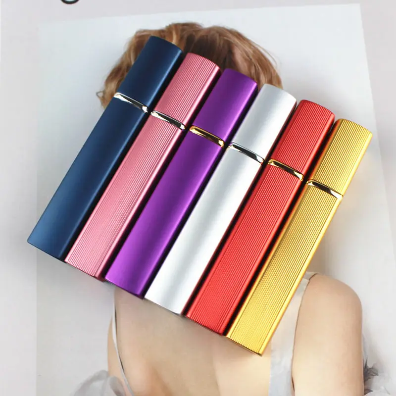 

1PC 12ml Top Quality Aluminum Glass Bottle Metal Refillable Perfume Atomizers Portable Spray Bottles Empty Fragrance Atomizers