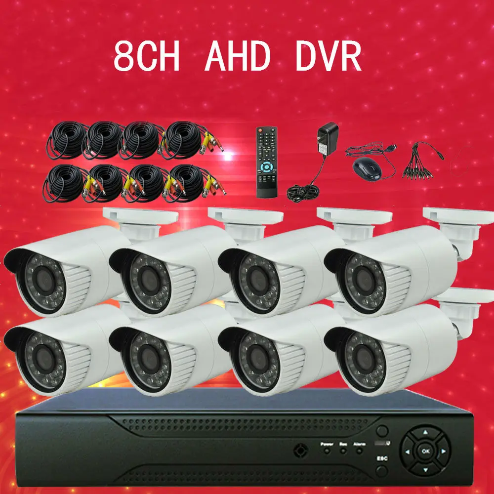 

Home Video Surveillance Camera System 8 Channel AHD CCTV DVR Kit waterproof Night vision Outdoor Camera CCTV Surveillance Camera