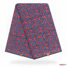 Лучшее качество! настоящий голландский настоящий воск, африканская набивная ткань хлопок Нигерия 6 ярдов Y90527-18