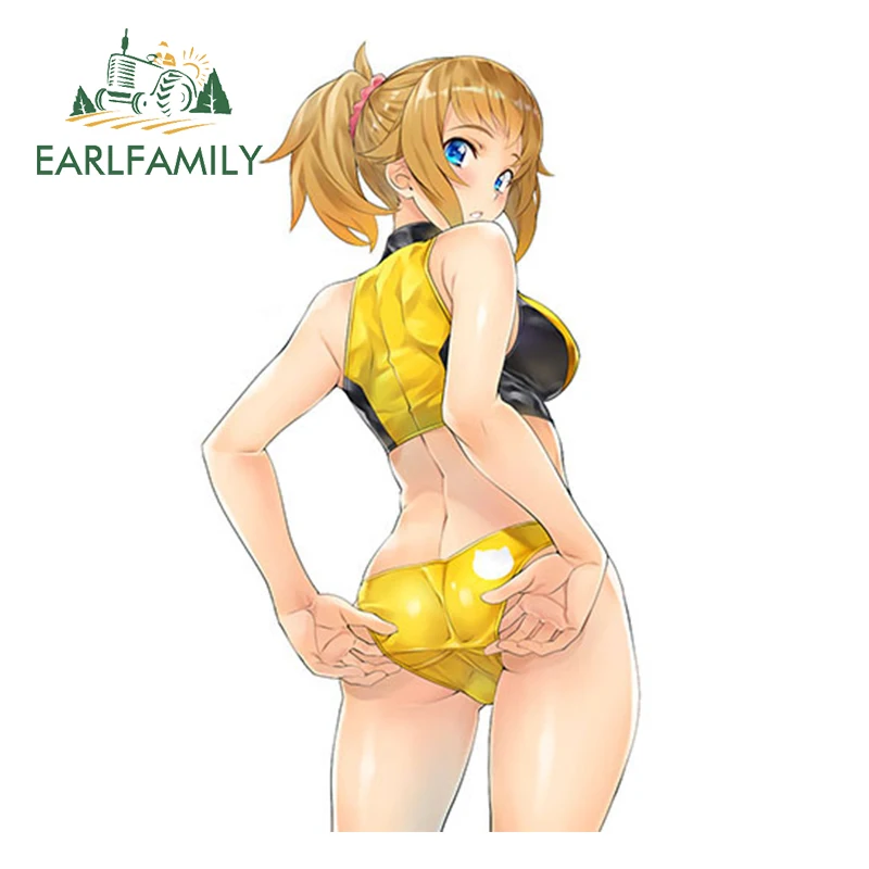 

EARLFAMILY 13cm x 9.18cm Car Styling Super Sexy Girl Gundam Build Fighters Try Hoshino Fumina Decal 3D Car Sticker Accessories