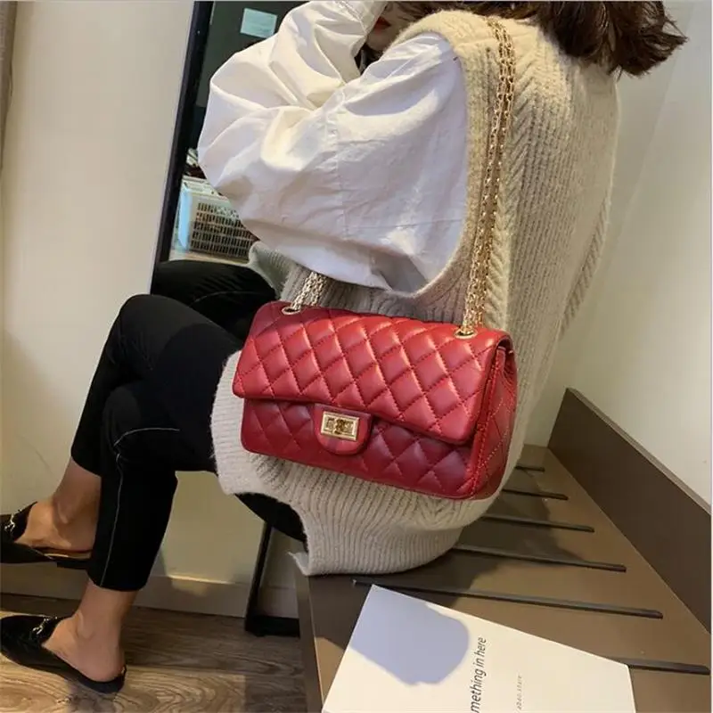 

Fashion Chain Shoulder Bag For Women Handbags Luxury Designer Female Lock Crossbody Messenger Bags Large Capacity Bolsa Feminina