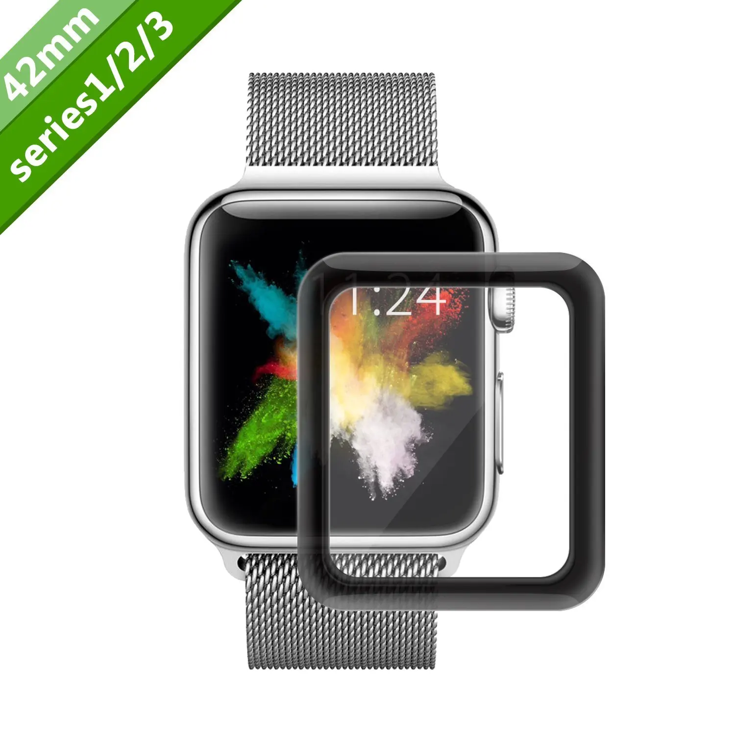 3D изогнутые полный охват закаленное Стекло Защитная пленка для iwatch Apple Watch Series 1/2/3