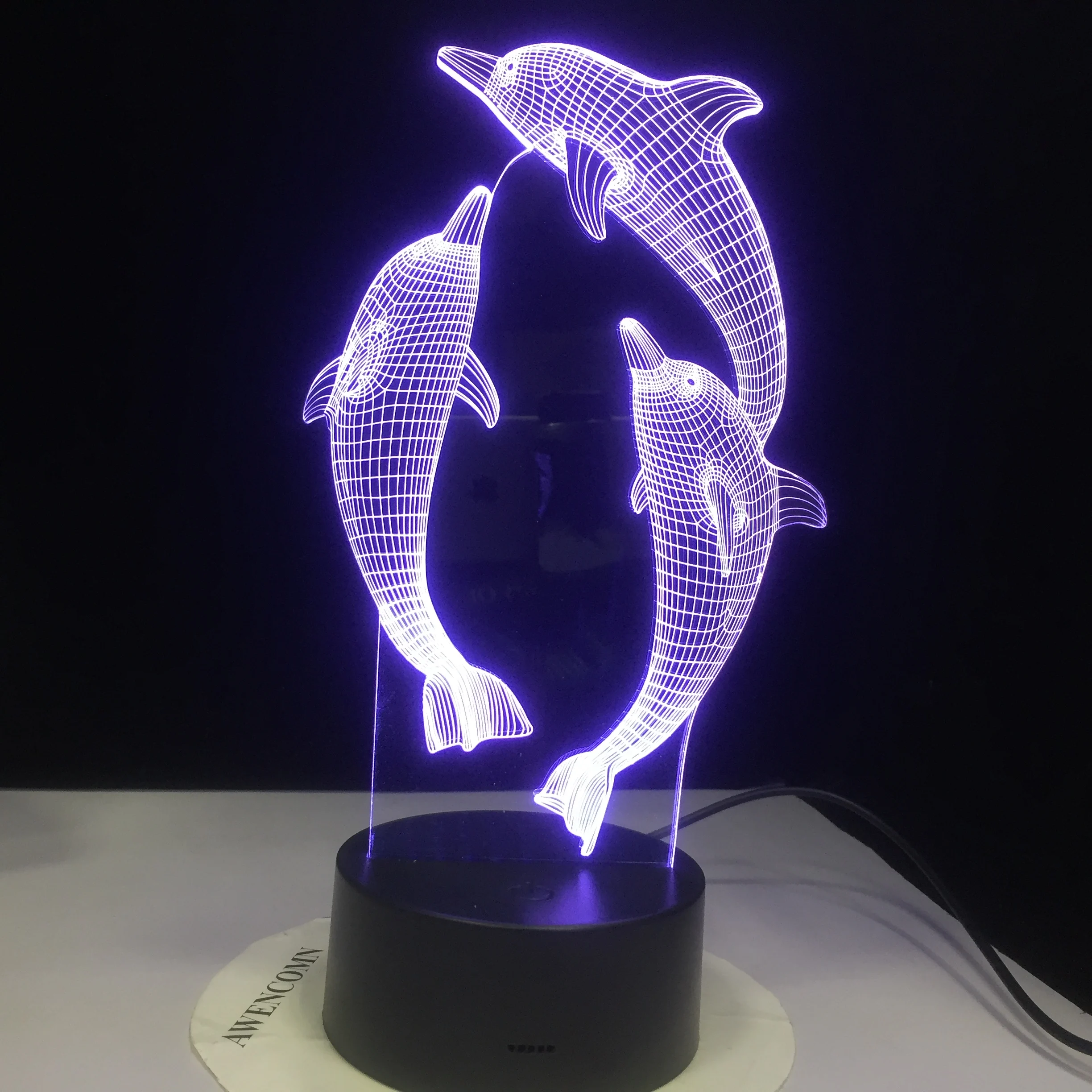 Details about   3D Illusion Lamp Kangaroo Shape Colorful Acrylic Lamp Touch Button Night Light 