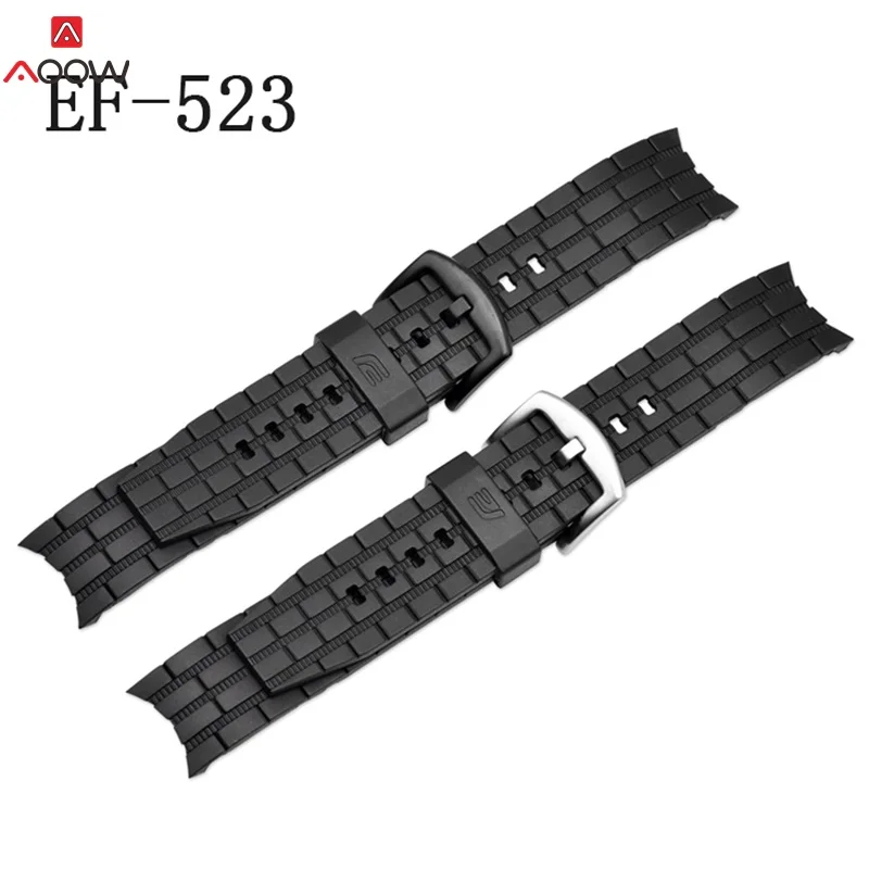 AOOW 22 مللي متر حزام (استيك) ساعة ل كاسيو EF-523 EF550 ساعة بحزام مطّاطي وعاء من الستانليس ستيل الأسود مشبك الغوص الأزياء الرياضة سوار ساعة AOOW 22 مللي متر حزام (استيك) ساعة ل كاسيو EF-523 EF550 ساعة بحزام مطّاطي وعاء من الستانليس ستيل الأسود مشبك الغوص الأزياء الرياضة سوار ساعة